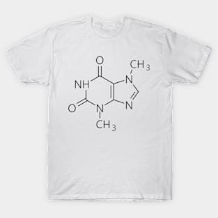 cafeine molecule, chemistry and coffee T-Shirt